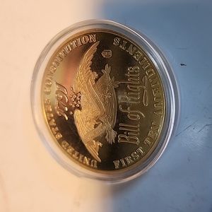 Bill of Rights gold plated coin